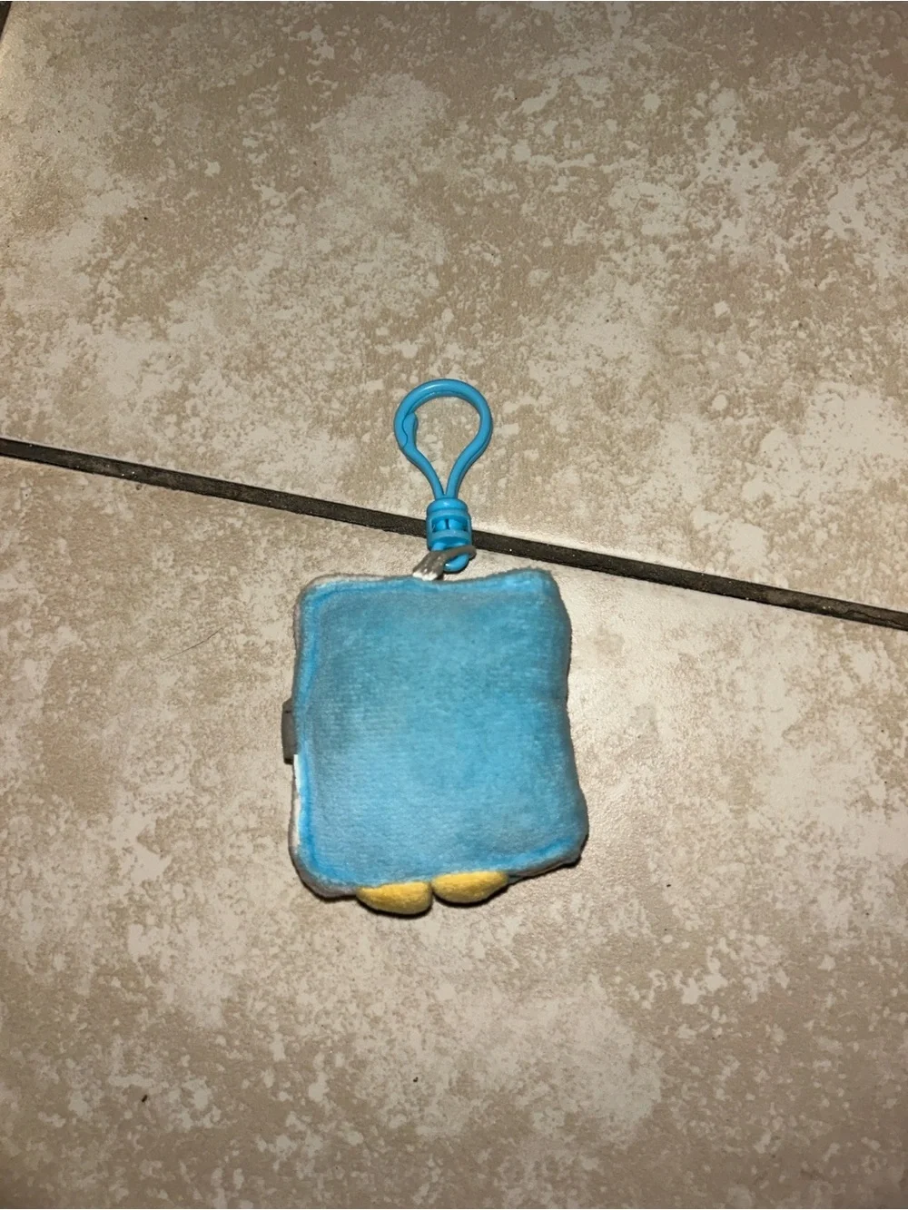 Blue Shopkins Secret Sally keychain